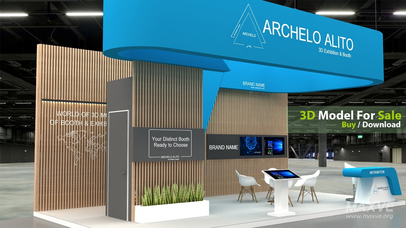 stall 3d model - Image 3