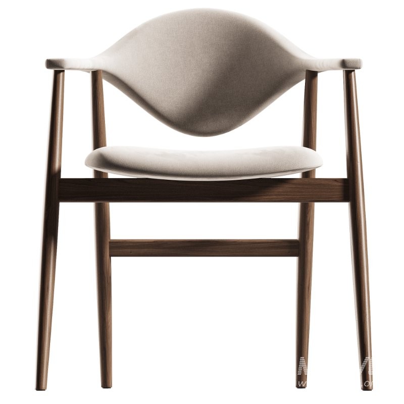 Armlehnstuhl Masculo aus Walnussholz - Image 2