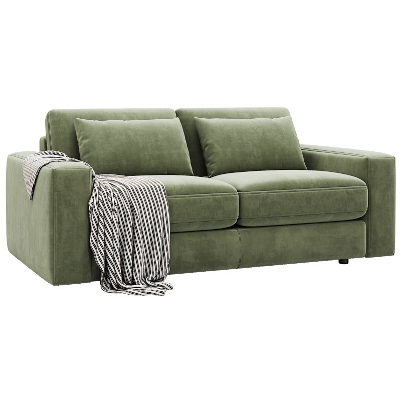 Kipton Wide Arm Nubuck Leather Sofa 211 By Arhaus - Image 1