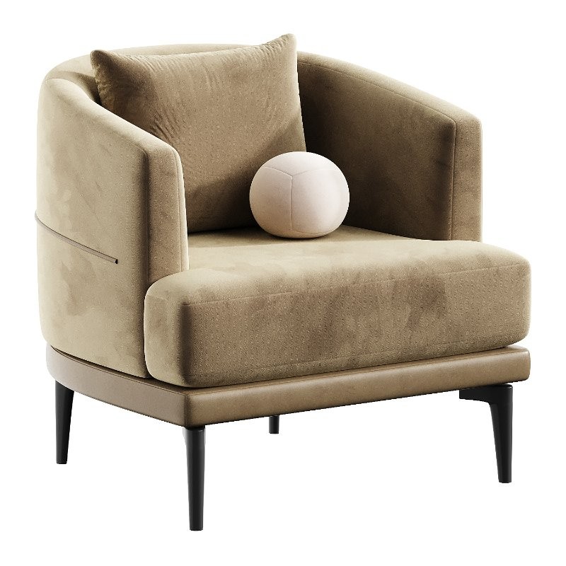 modern linen armchair - Image 2