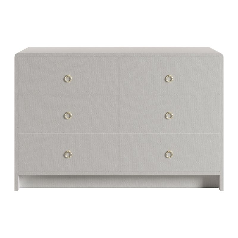 Villa and House Bryant Linen Extra Large 6 Drawer Dresser - Image 1