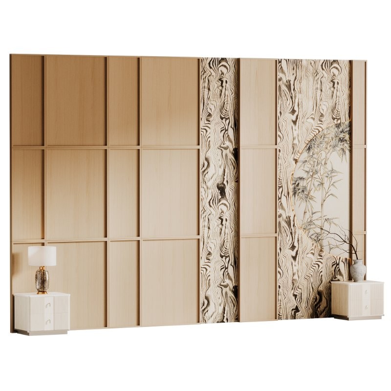 Headboard wood 3d wall panel - Image 1