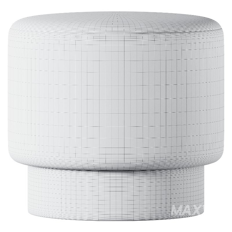 Arteriors Home Avalon Ottoman Swiss Coffee Champagne Swivel - Image 2