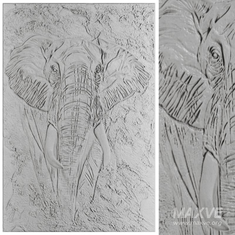 Decorative panel elephant - Image 1