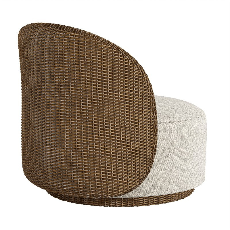 Quaid Outdoor Woven Swivel Chair-Fourhands - Image 6