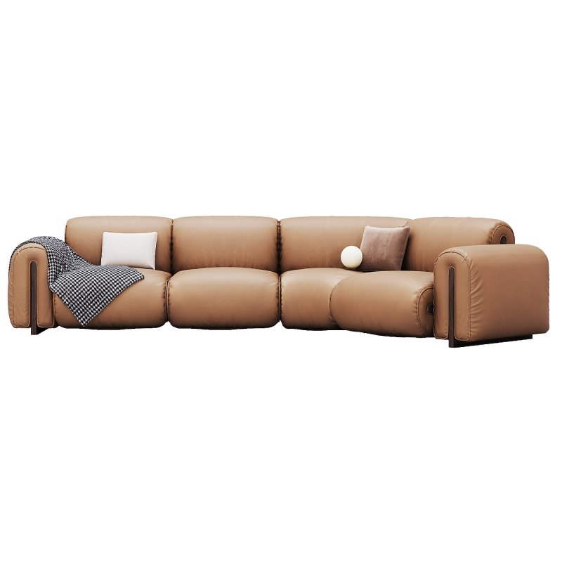 Colle Sectional Sofa With Right Wedge By Natuzzi - Image 2
