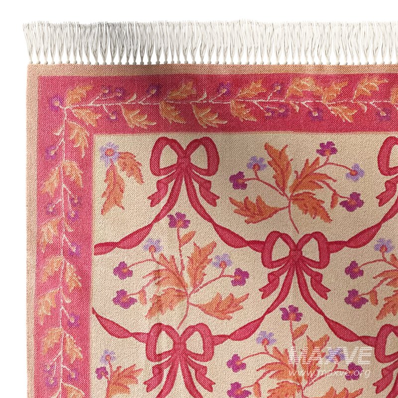 Bow Demask Screen Printed Rug - Image 5