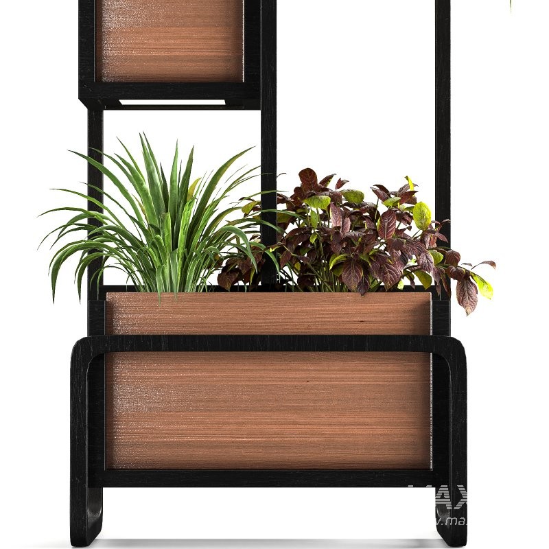 Metal and Wood Plant Stand 02 - Image 7