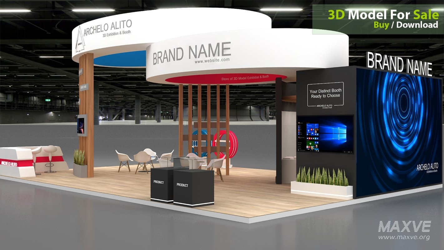 3d model booth stand - Image 3