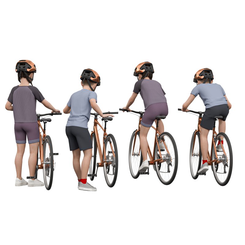 kids Cycling in 4 poses - Image 5