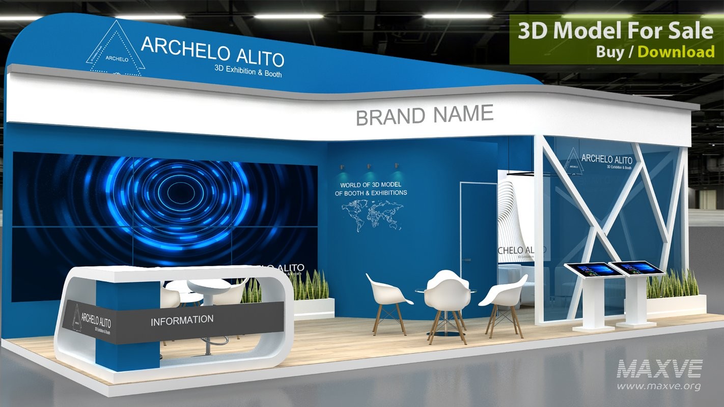 booth 3d model - Image 1