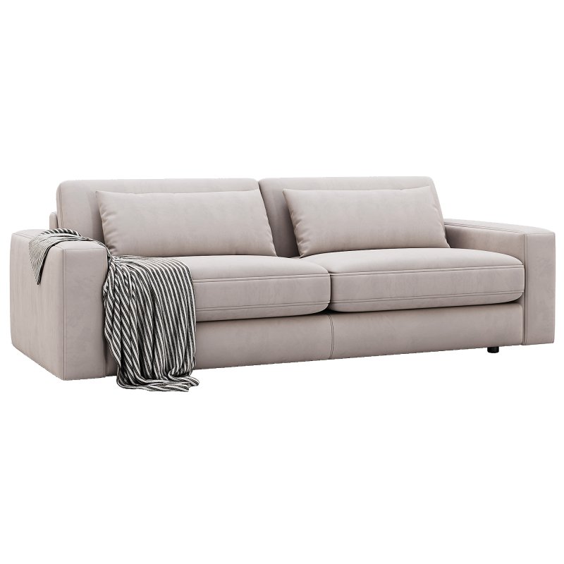 Kipton Wide Arm Nubuck Leather Sofa 268 By Arhaus - Image 2