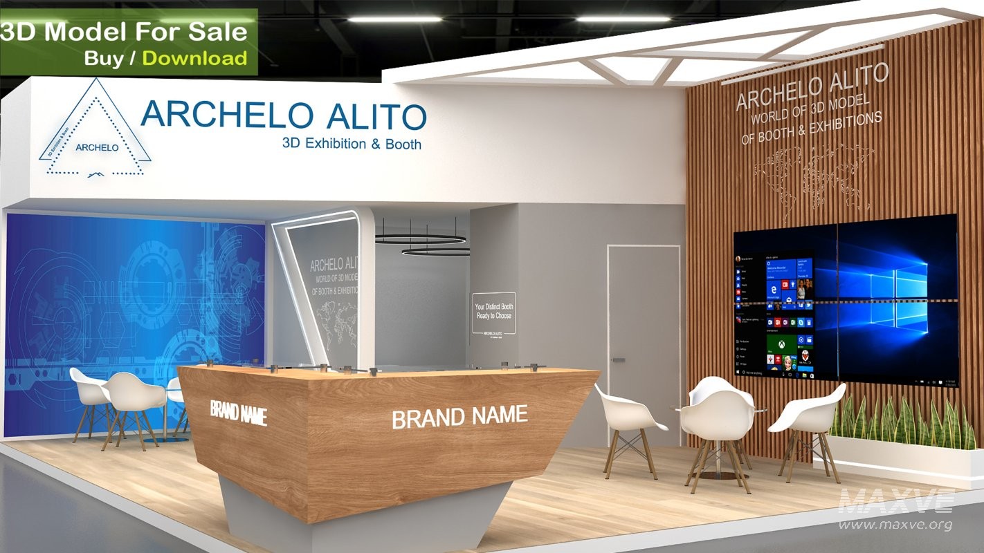 booth 3d model - Image 4