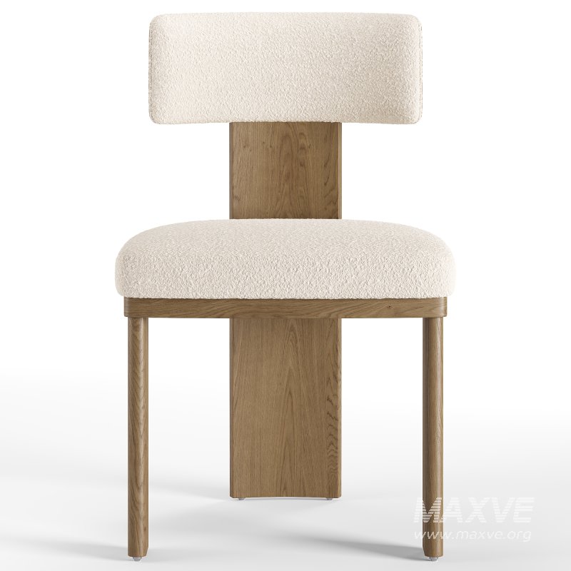 Isadora Isabelline White Fabric Dining Chair - Image 2