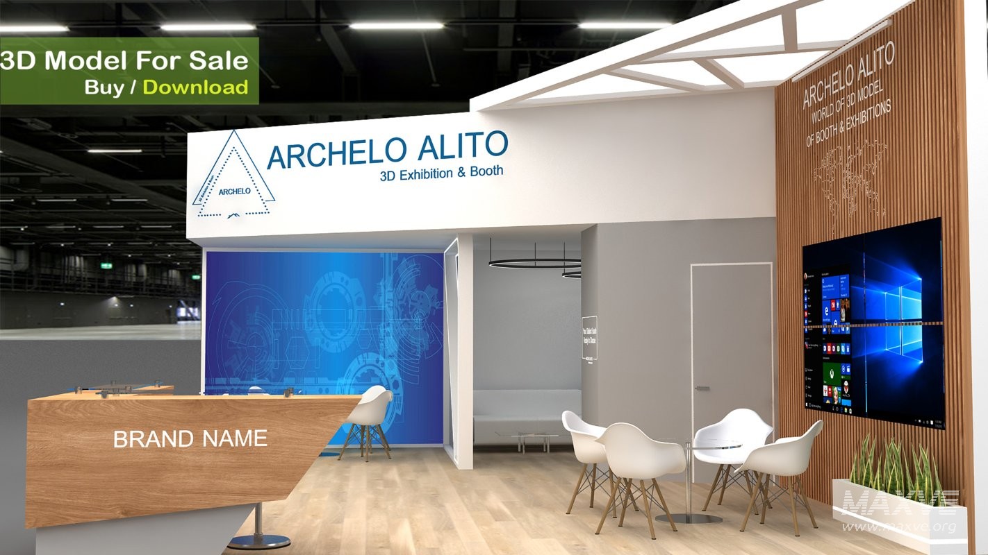 booth 3d model - Image 1