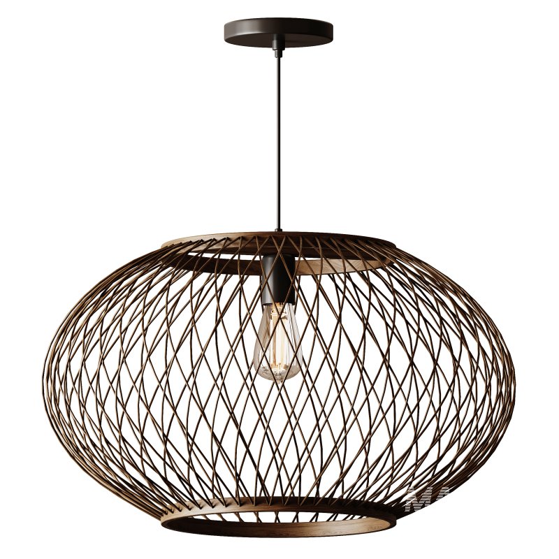 Natural Round Bamboo Hanging Pendant Lights - Image 5
