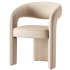 Lyra Stone Cream Woven Fabric Dining Chair - Thumbnail 6