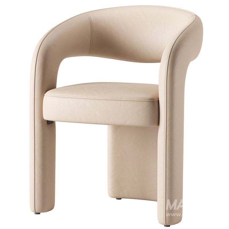 Lyra Stone Cream Woven Fabric Dining Chair - Image 6
