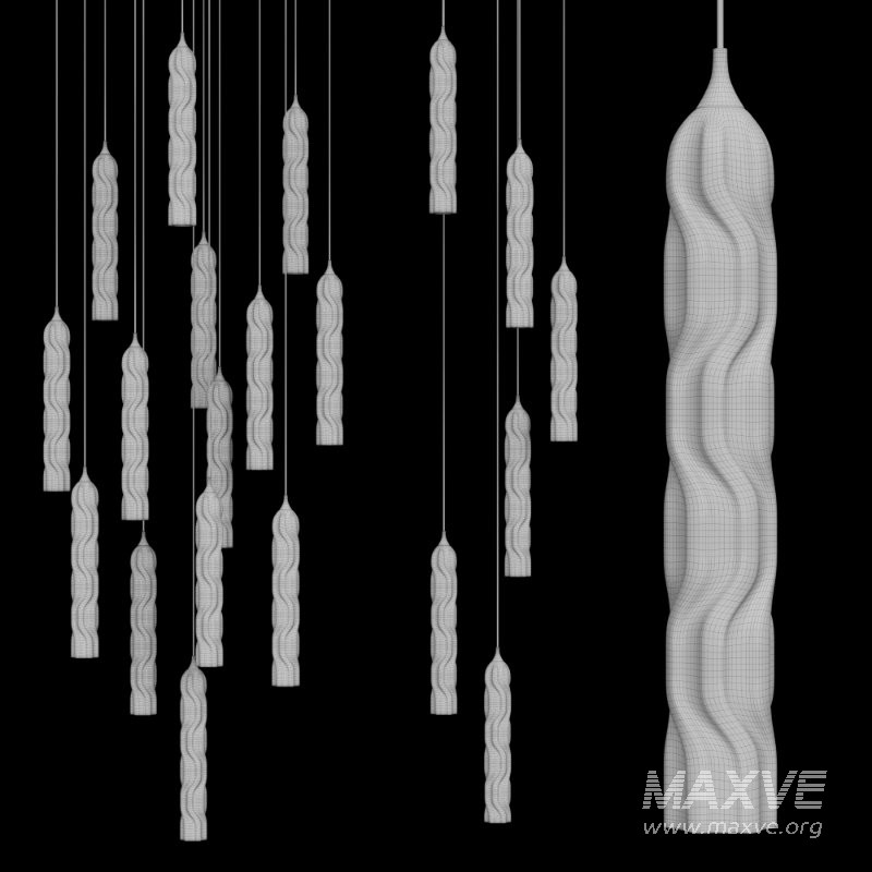 Shakuff-Twist Chandelier pendant light - Image 1