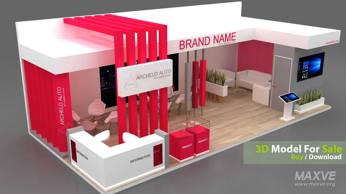 stall 3d model - Image 4
