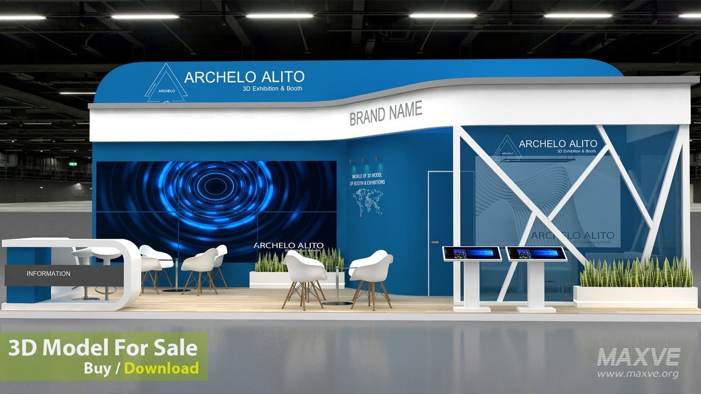 booth 3d model - Image 4