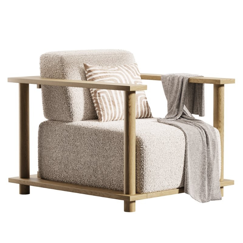 Pinet Teak Outdoor Lounge Chair - Image 1