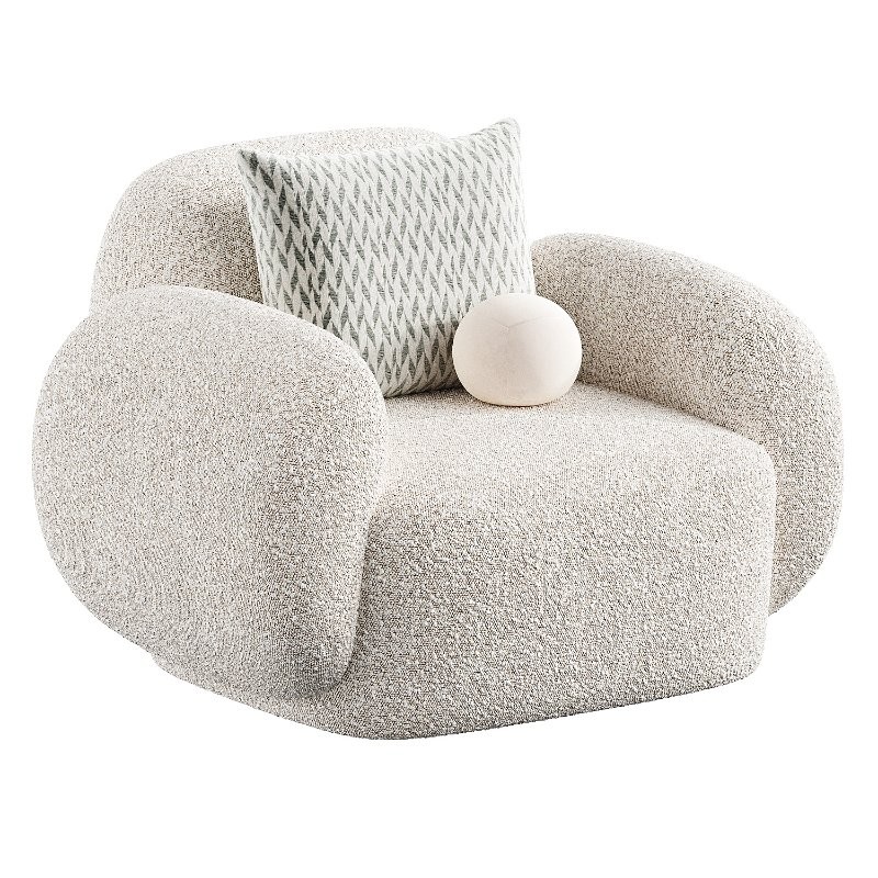 hazel beige lounge chair - Image 6