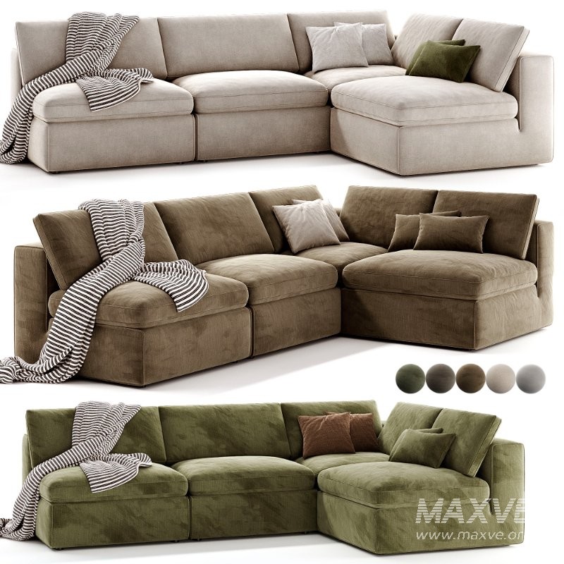 Movie Night 4 Piece Modular Sectional Open - Image 4