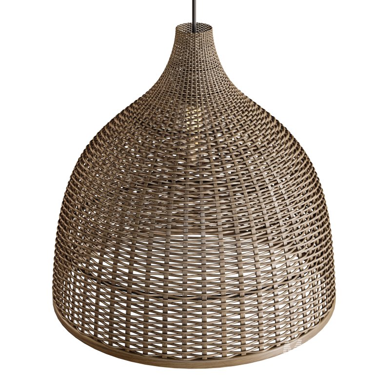 Rattan Pendant Light Handmade Basket Lamp - Image 8
