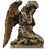 Kneeling Mourning Angel Sculpture - Thumbnail 3