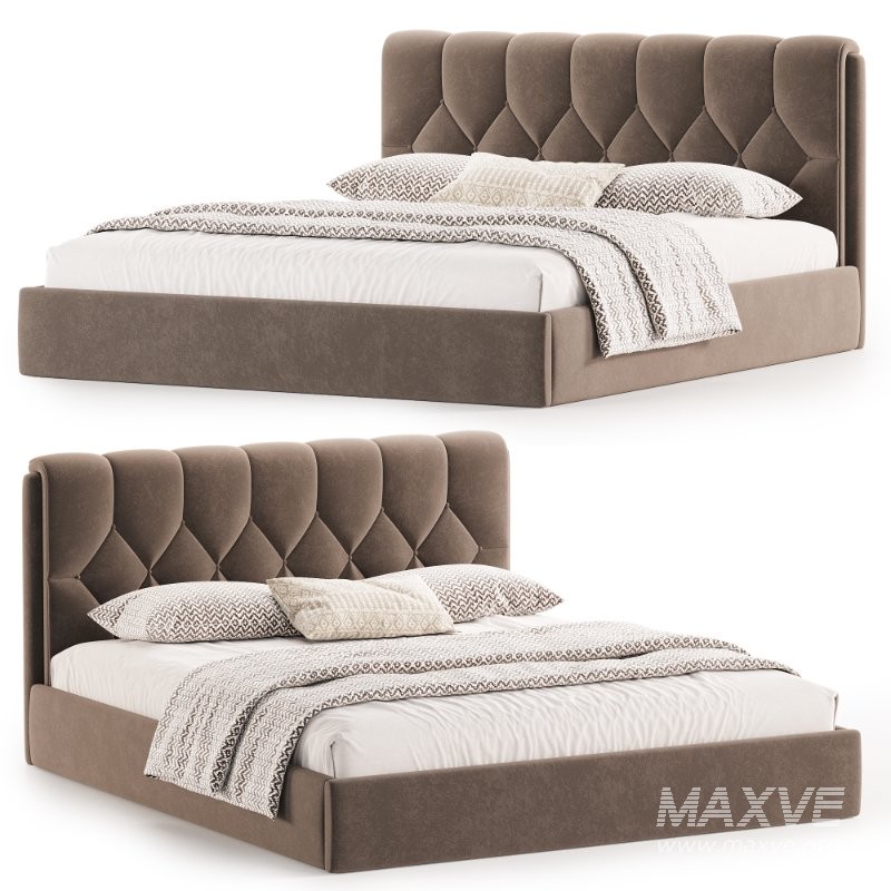 Bed with upholstered headboard Mignonette - Image 2