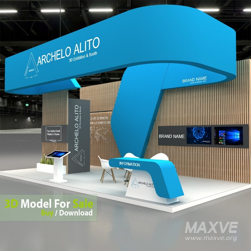 stall 3d model - Image 1