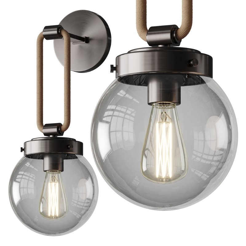 Coastal Cottage Rope Globe Sconce - Image 3