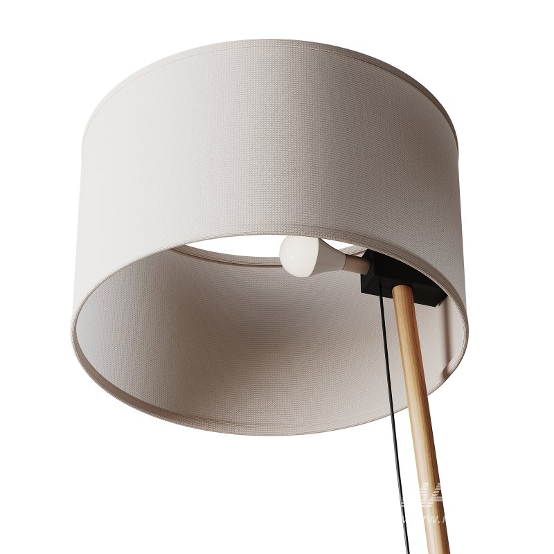MILAN Linood E27 Wood Floor Lamp - Image 7