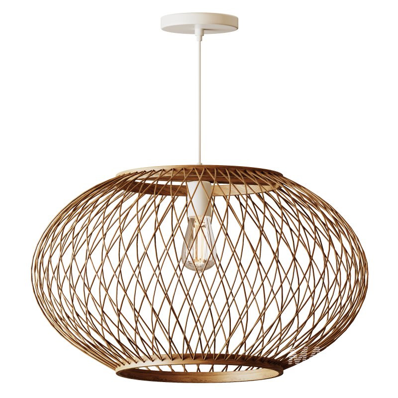 Natural Round Bamboo Hanging Pendant Lights - Image 6