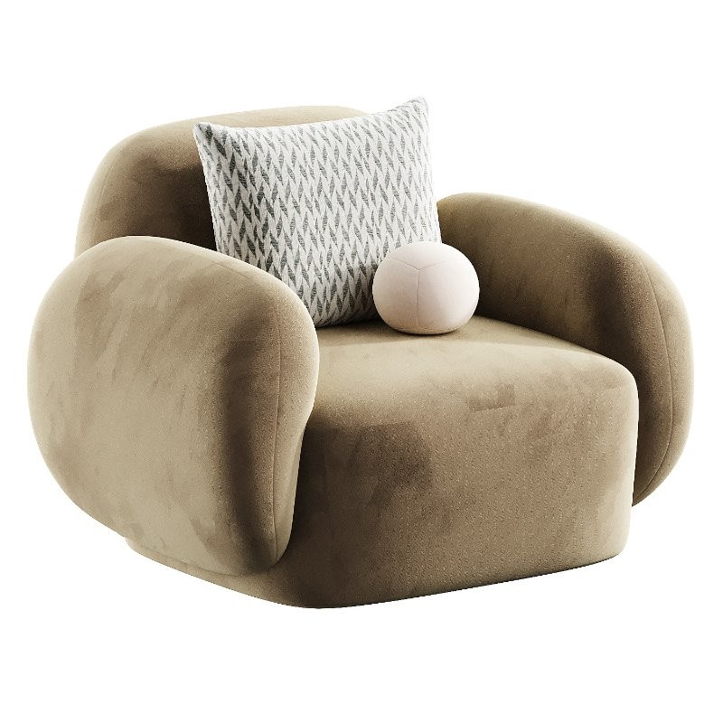 hazel beige lounge chair - Image 5
