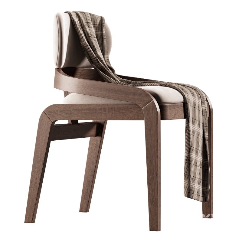 Scandinavian solid wood dining chair - Image 1