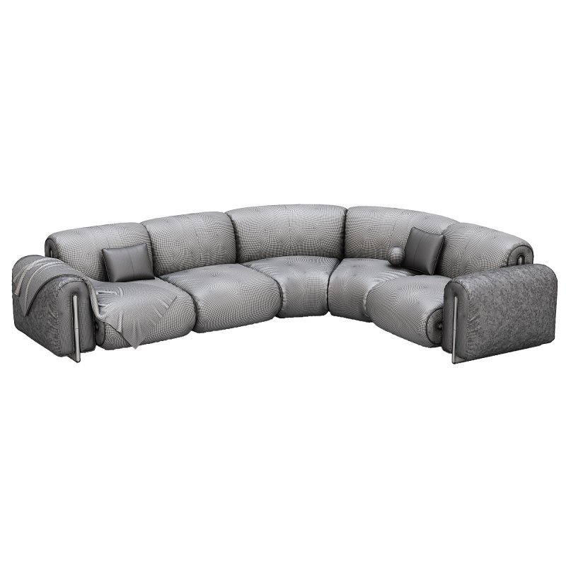 Colle Sectional Sofa With Corner On Right Side By Natuzzi - Image 3