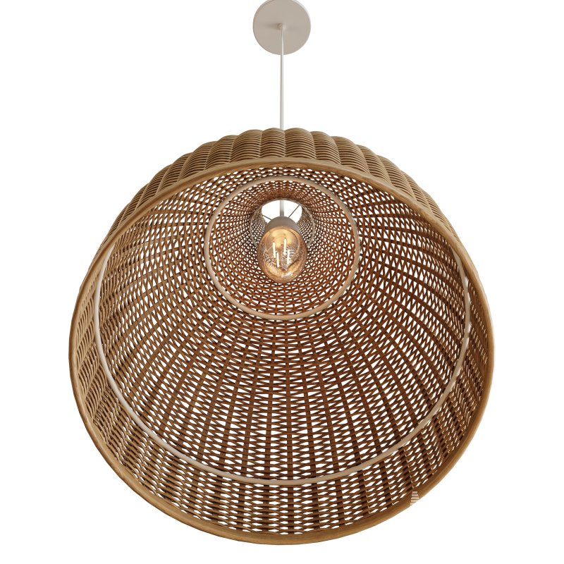 Rattan Pendant Light Handmade Basket Lamp - Image 6