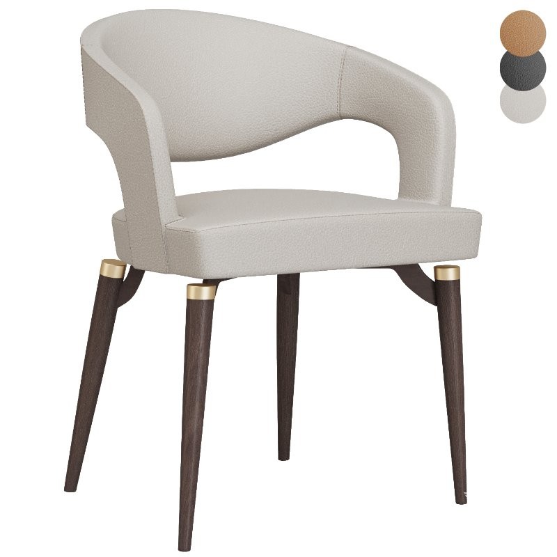 Liliana Armrest Leather Dining Chairs - Image 2