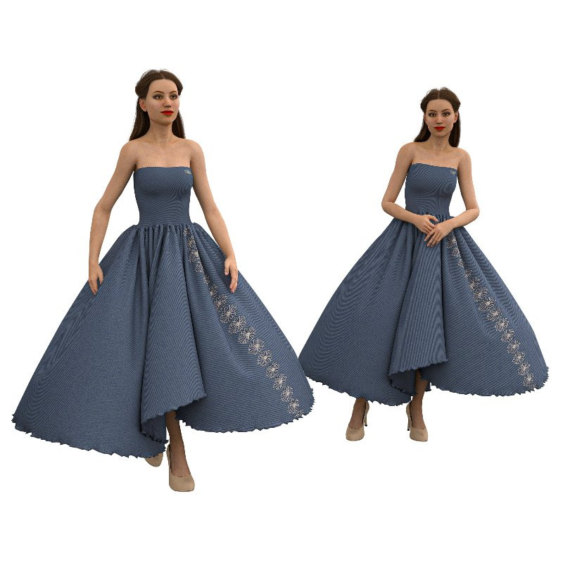 Woman Dress in 3 poses - Image 3