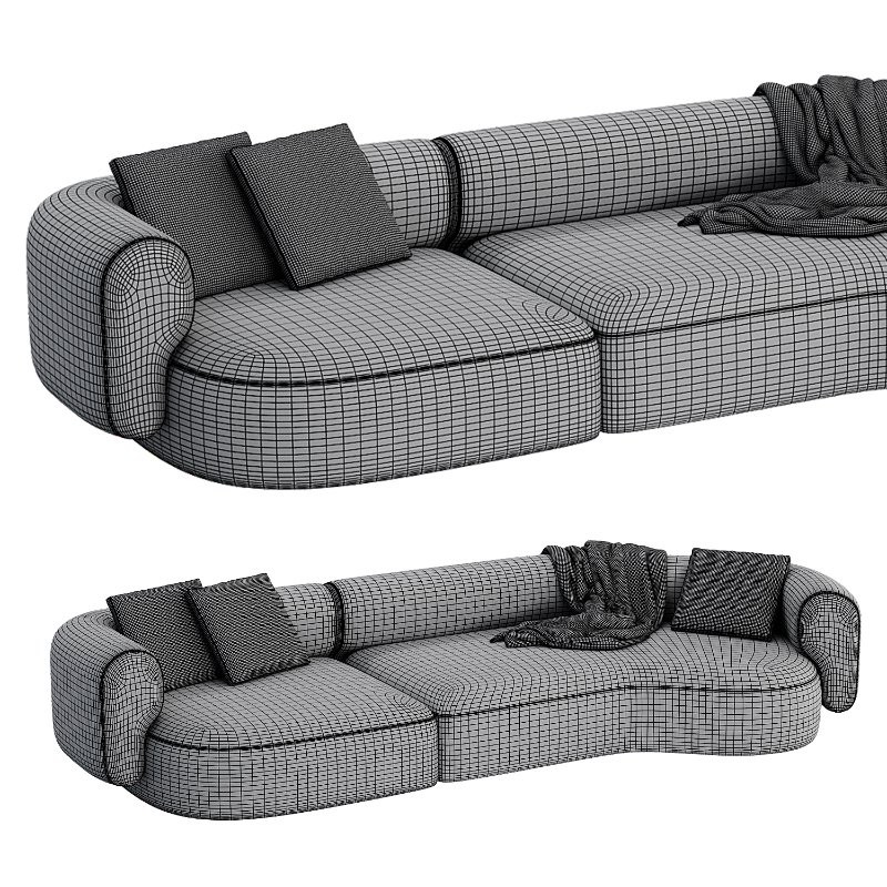 Contemporary Modern Hug Modular Sofa in Famiglia Fabric by Collector Studio - Image 5