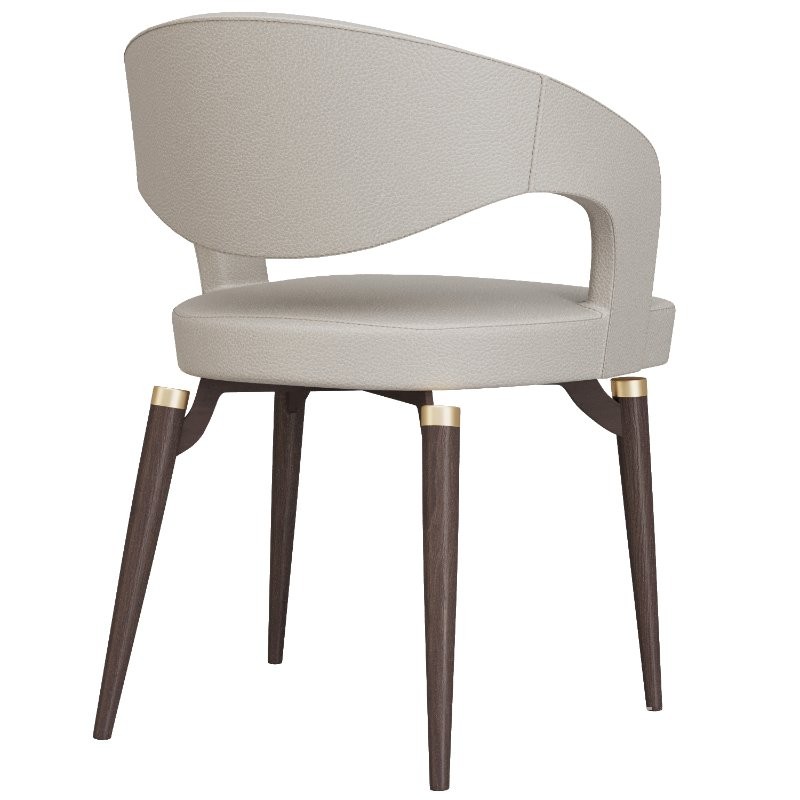 Liliana Armrest Leather Dining Chairs - Image 5