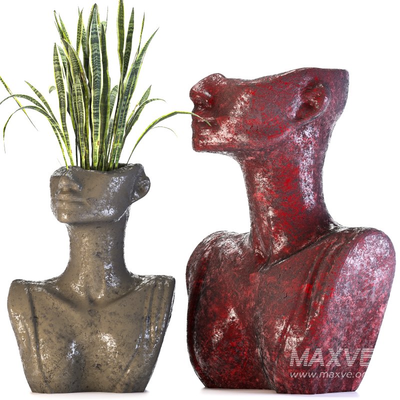 Woman Sculpture Pot Planter - Image 3