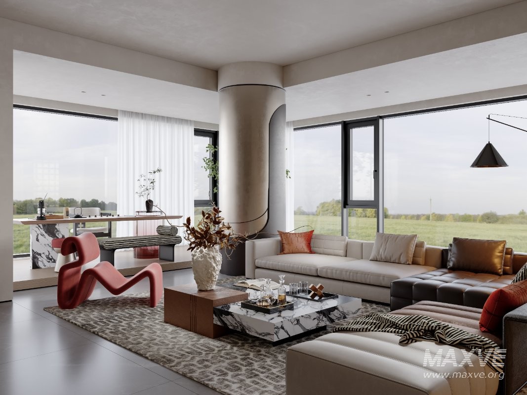 Luxurious living room and dining room - Image 6