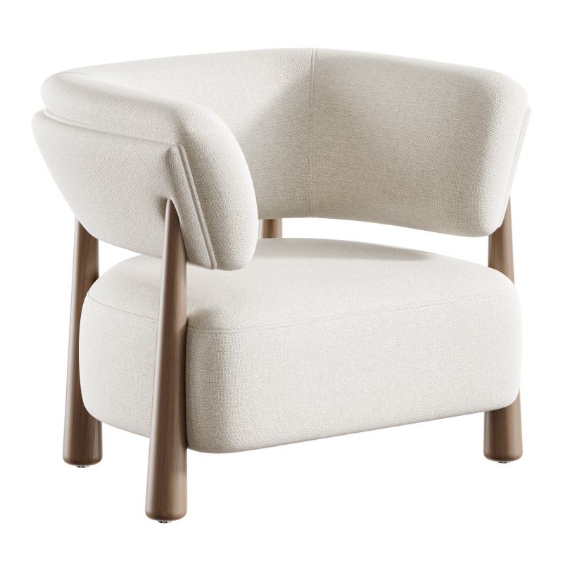 Dolores Stone Cream Fabric Occasional Chair - Image 2
