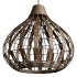Retro Coffee Bamboo Rattan Pendant Light - Thumbnail 4