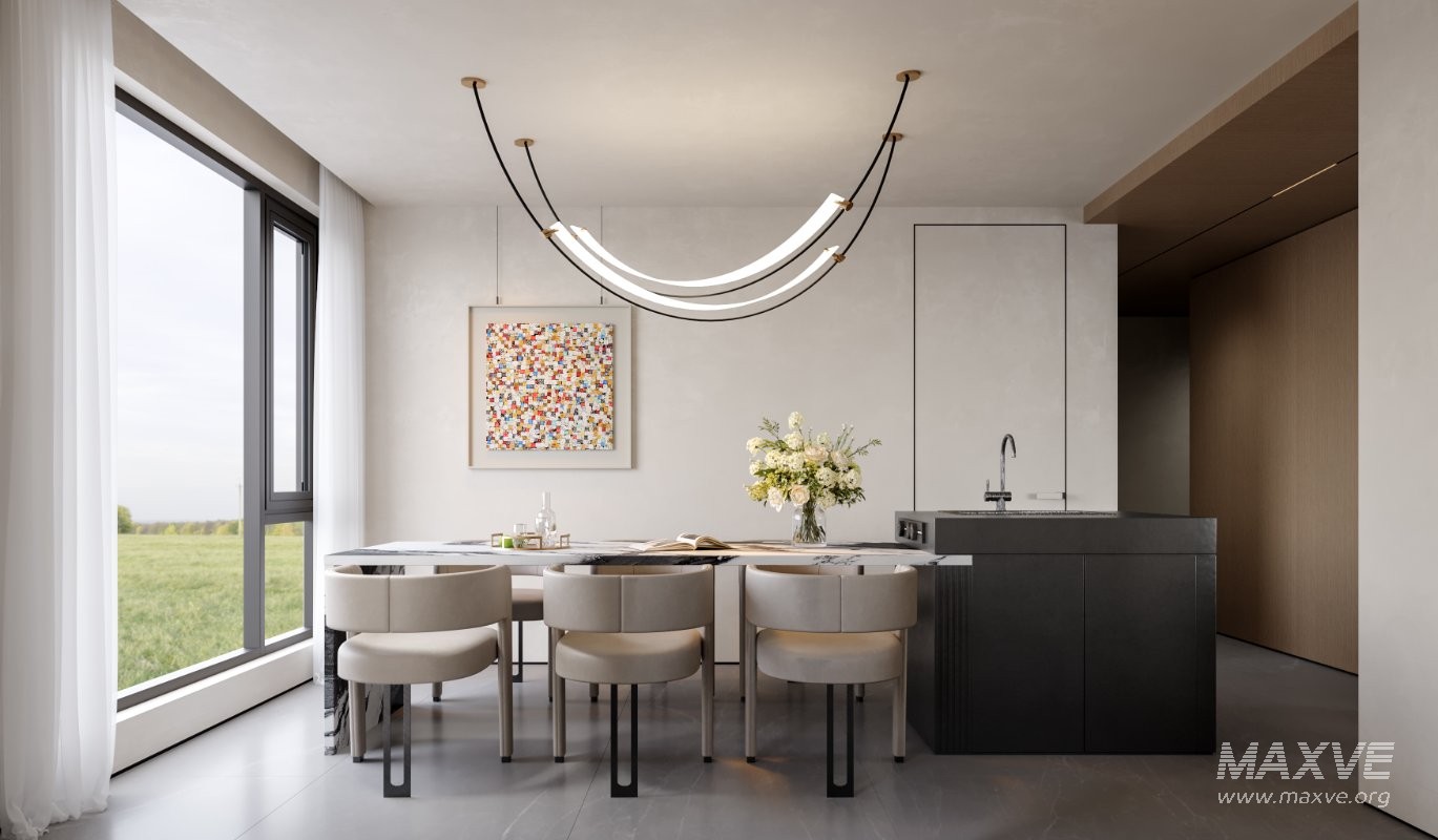 Luxurious living room and dining room - Image 5