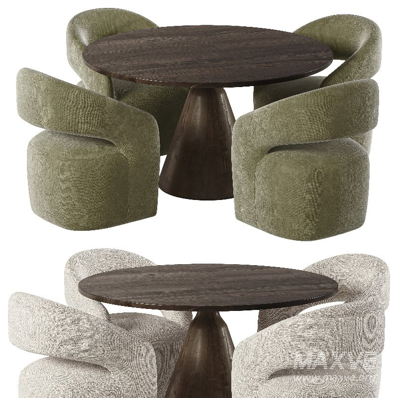 Barrow Rolling Dining Chair and Bronx Dining Table - Image 2