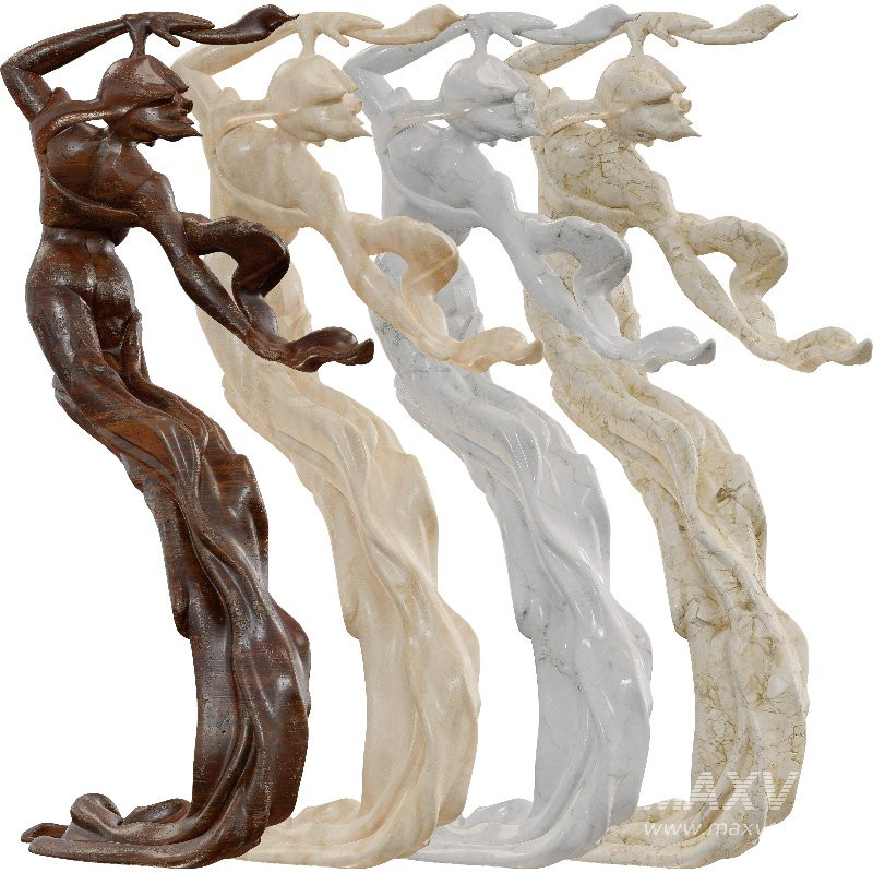 Floating Female Figure Sculpture - Image 1